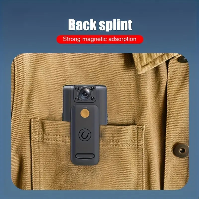 Mini caméra portable avec écran HD IPS et rotation 180°